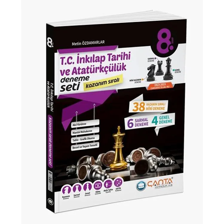 ÇANTA 8. SINIF LGS T.C İNKILAP TARİHİ VE ATATÜRKÇÜLÜK KAZANIM SIRALI DENEME SETİ