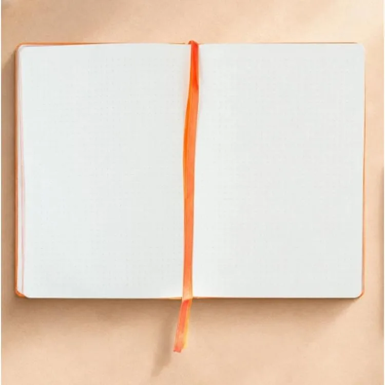 VICTORIA'S JOURNALS 126-2644 FLEUR VEGAN DERİ SERT KAPAK A5 120gr.80P. NOKTALI DEFTER - MAVİ