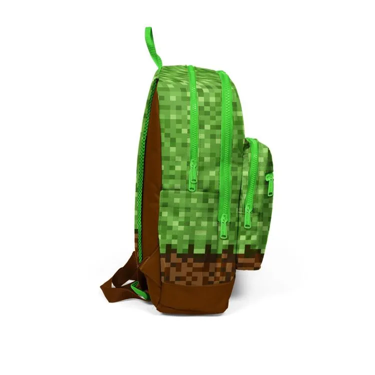 CORAL HIGH 23776 KIDS YEŞİL KAHVERENGİ HIGH CRAFT DESENLİ DÖRT BÖLMELİ SIRT ÇANTASI