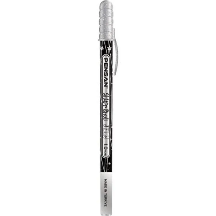 PENSAN JELY 2800 GLITTER SİMLİ JEL KALEM 1.0 GÜMÜŞ