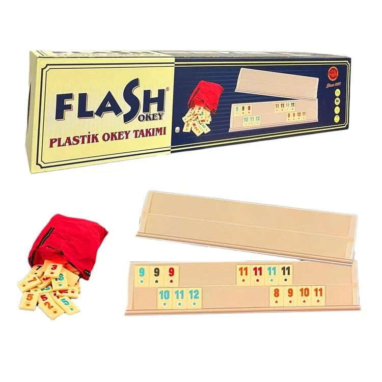 STAR 1010129 FLASH PLASTİK OKEY TAKIMI 14+