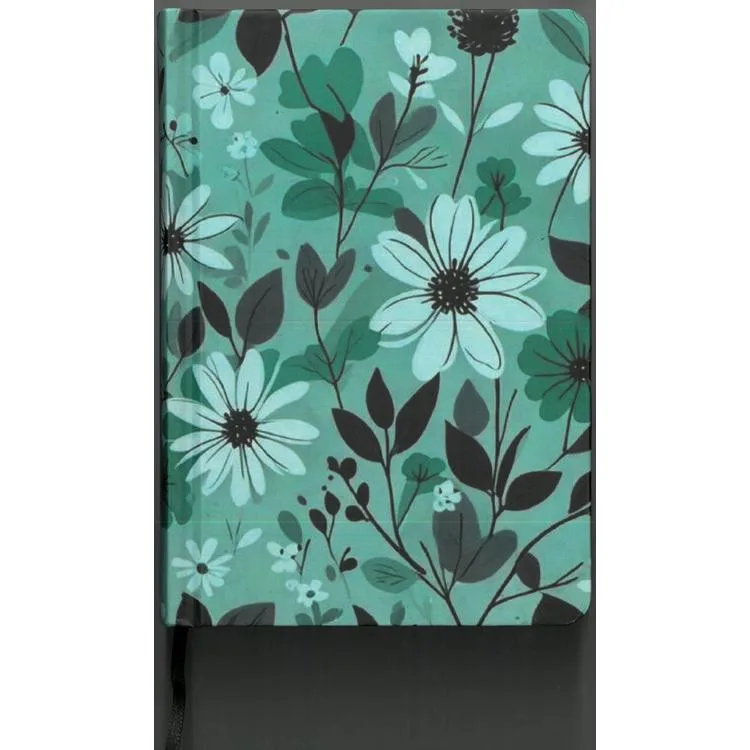DEFFTER JUST 5 YILLIK ZAMANSIZ (TARİHSİZ) AJANDA 11.5 x16.5 SERT KAPAK ÇİZGİLİ DEFTER / TURKUAZ GARDEN