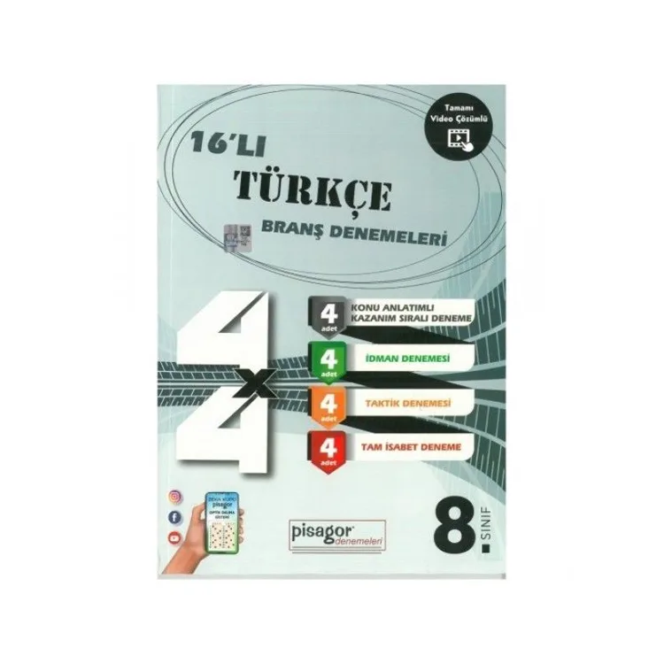 ZEKA KÜPÜ 8. SINIF PİSAGOR 16'LI TÜRKÇE BRANŞ DENEMELERİ