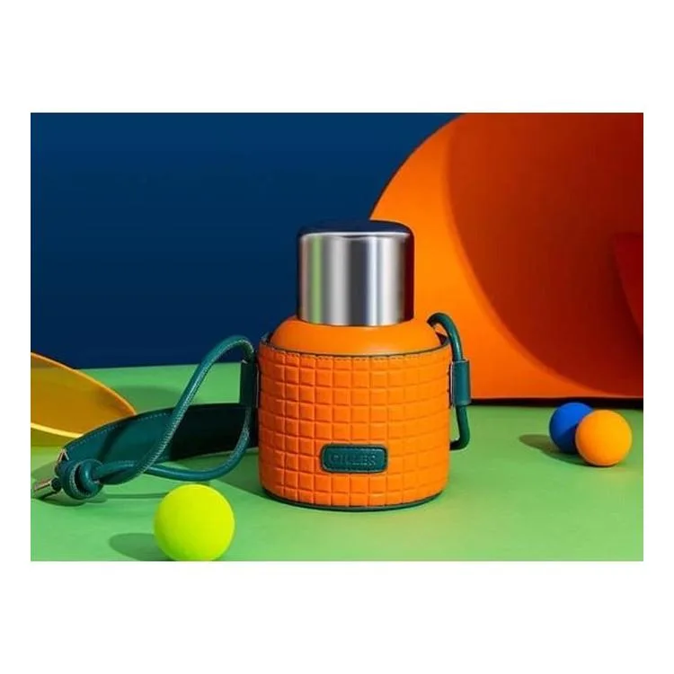 VAGONLİFE DILLER PİPETLİ KILIFLI TAŞIMA ASKILI ÇELİK MATARA 9058 650 ML