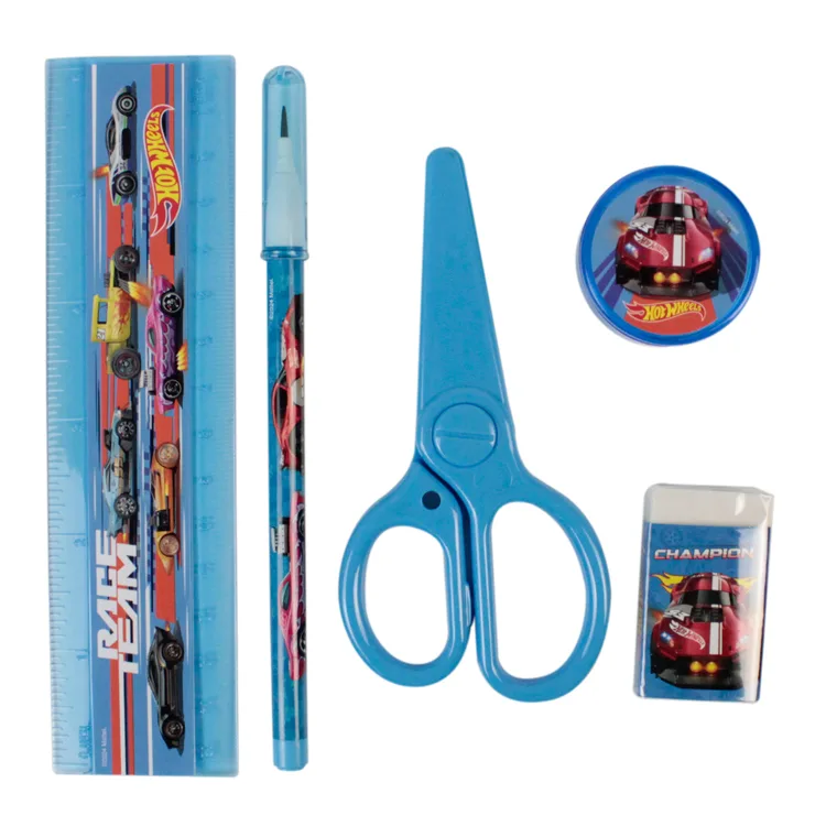 CEM HOTWHEELS HW-2986 METAL KIRTASİYE SETİ 6 PARÇA