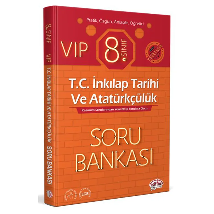 EDİTÖR 8. SINIF VIP T.C İNKILAP TARİHİ VE ATATÜRKÇÜLÜK SORU BANKASI