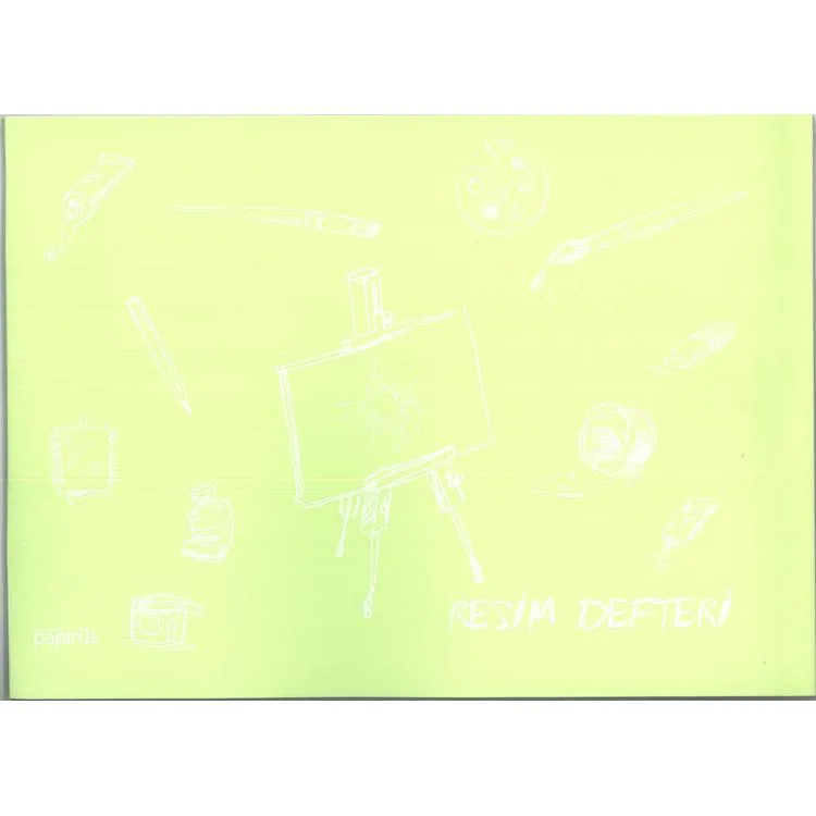 PAPİRÜS PP. KAPAK TEL DİKİŞLİ 24X34cm 30 YP. RESİM DEFTERİ - TEKLİ