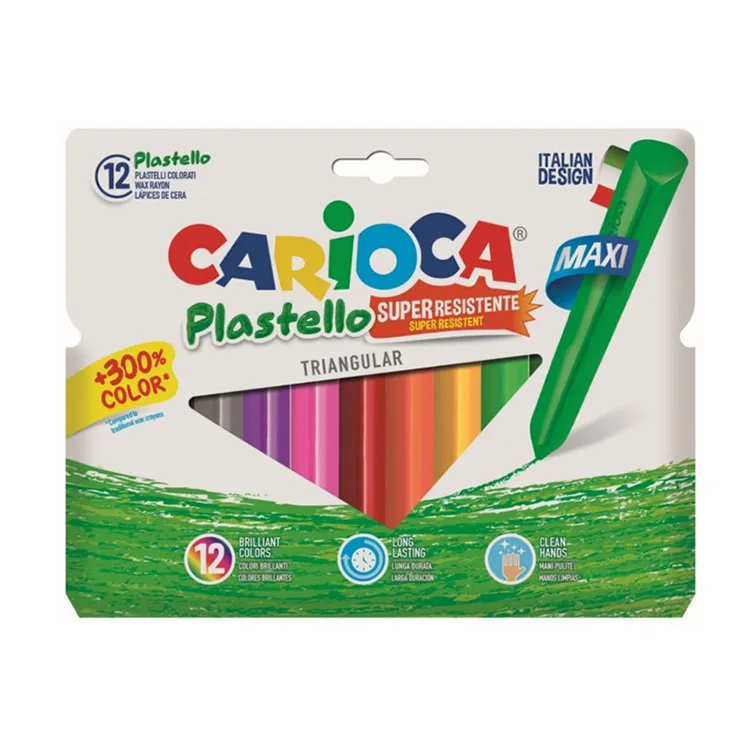 CARIOCA PLASTELLO JUMBO ÜÇGEN PASTEL BOYA 12'Lİ 42671