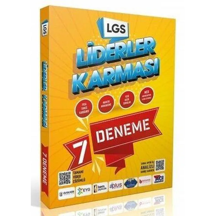 LİDERLER KARMASI LGS TAMAMI ÇÖZÜMLÜ 7'Lİ DENEME SETİ
