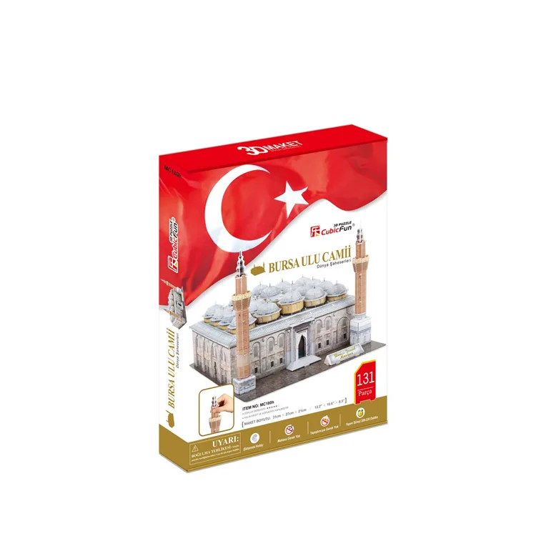 NECOTOYS CUB/MC180H CUBIC FUN BURSA ULU CAMİİ 3D PUZZLE