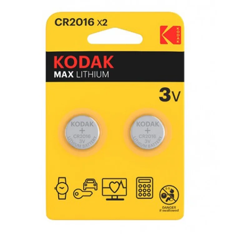 KODAK 2CR2016 3V MAX LİTYUM PARA (DÜĞME) PİL 2Lİ