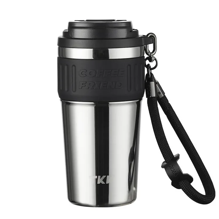 VAGONLİFE T2023 TKK PİPETLİ ASKILI ÇELİK TERMOS MUG 630 ML GÜMÜŞ (STEEL)