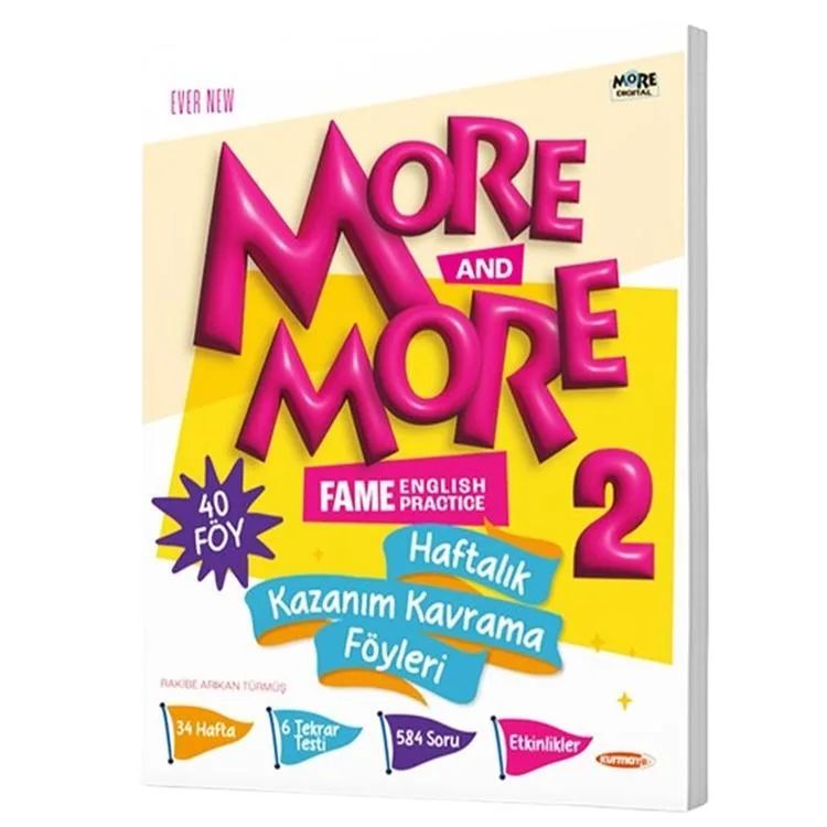 KURMAY ELT 2. SINIF MORE & MORE HAFTALIK KAZANIM KAVRAMA FÖYLERİ (40 FÖY)