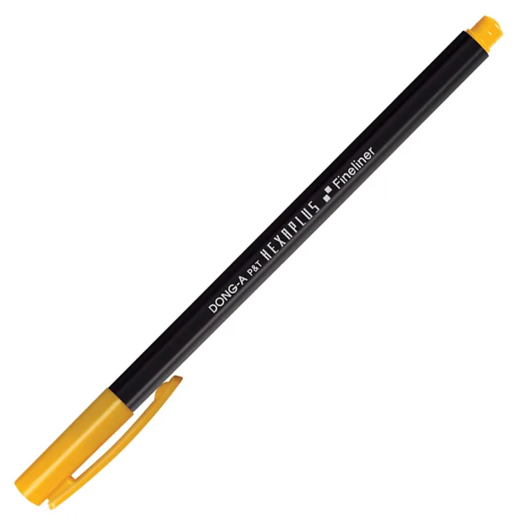 DONG-A HEXAPLUS FİBER UÇLU FINELINER KALEM SARI NO:5