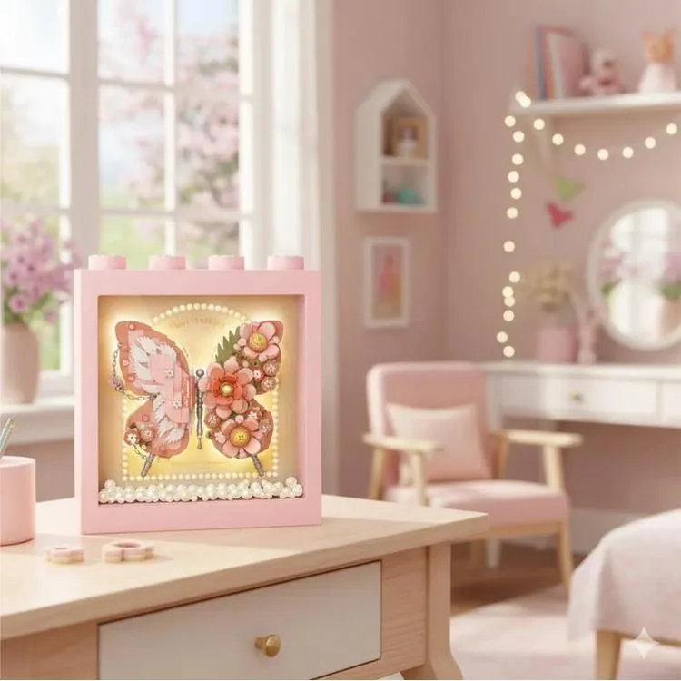 VAGONLIFE LOZ 1960 PEMBE KELEBEK ÇERÇEVE 822 PARÇA BLOCK OYUNCAK 6+