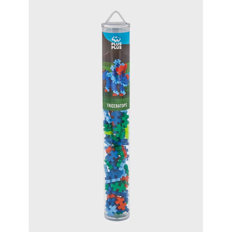 PLUS-PLUS 4094 TRICERATOPS MİNİ MİX BLOK PUZZLE YAPI SETİ 100 PARÇA TÜP