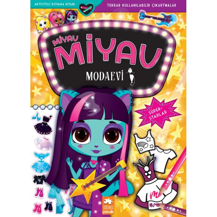 EKSİK PARÇA MİYAV MİYAV MODAEVİ SÜPERSTARLAR - AKTİVİTELİ BOYAMA KİTABI