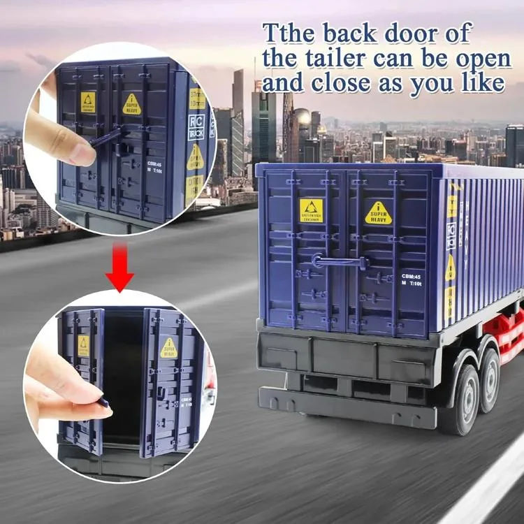 CANEM HT185 TRANSPORT TRUCK 1:24 SESLİ IŞIKLI UZAKTAN KUMANDALI ŞARJLI KONTEYNER TAŞIYAN TIR 3+