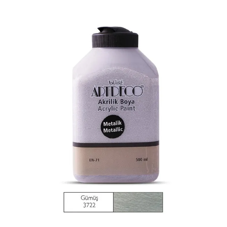 ARTDECO AKRİLİK BOYA 500 ML. GÜMÜŞ