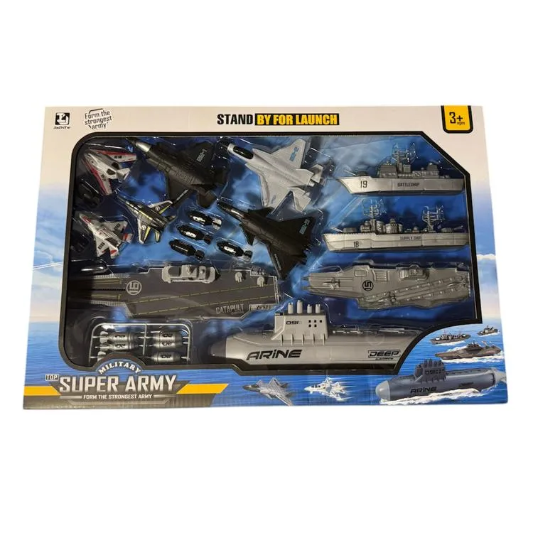 MEGA T084B MILITARY SUPER ARMY TORPİDO ATIŞLI DEV SAVAŞ SETİ 28cm KUTULU 3+