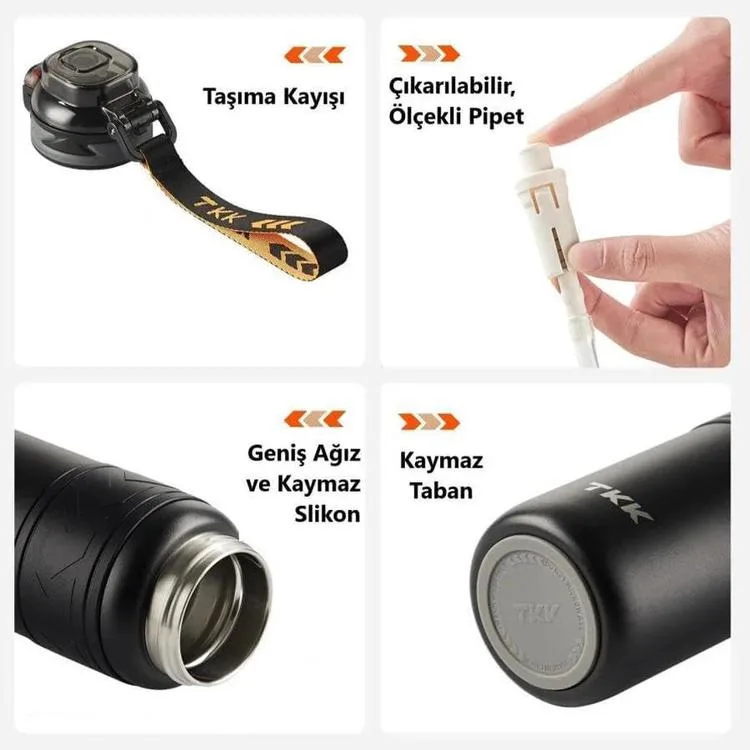 VAGONLİFE T2022 TKK PASLANMAZ ÇELİK TERMOS 500 ML SİYAH