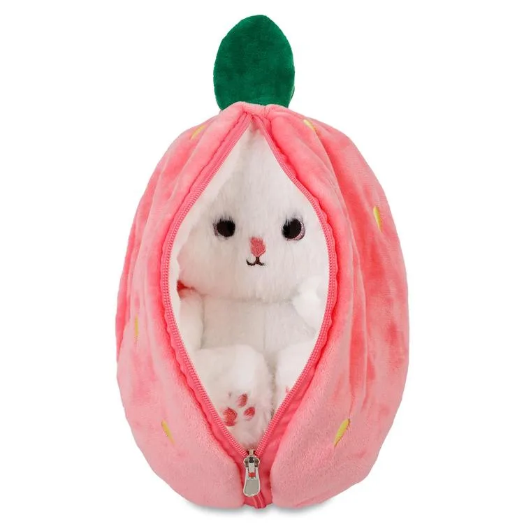 HALLEY PL62965 PELUŞ FERMUARLI ÇİLEK TAVŞAN 25 CM - TEKLİ