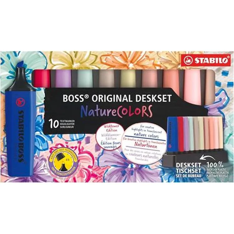 STABILO BOSS FOSFORLU KALEM PASTEL RENK 10'LU SET / 7010-3-5