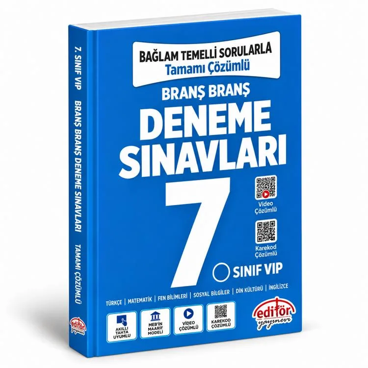 EDİTÖR 7. SINIF TÜM DERSLER BRANŞ BRANŞ DENEME SINAVLARI