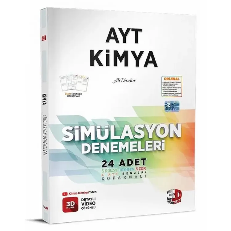 3D AYT KİMYA SİMÜLASYON 24 DENEMELERİ