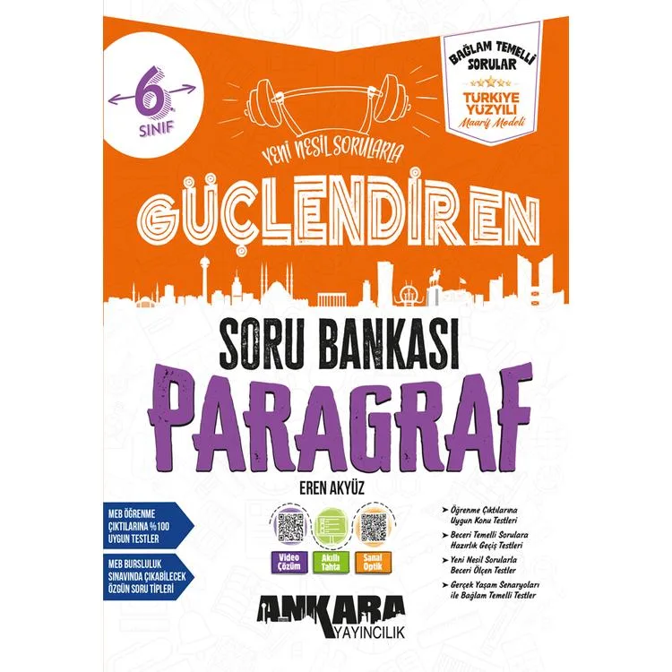 ANKARA YAYINLARI 6.SINIF GÜÇLENDİREN PARAGRAF SORU BANKASI