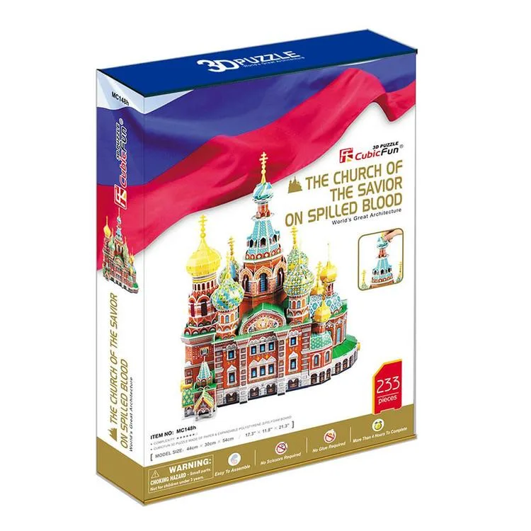 NECOTOYS MC148H CUBICFUN SAVIOR ON SPILLED BLOOD KİLİSESİ 3D PUZZLE 233 PARÇA