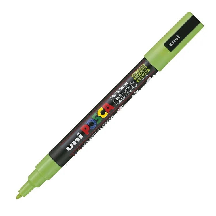 UNİ POSCA SU BAZLI POSTER MARKER 0.9-1.3 ELMA YEŞİLİ PC-3M