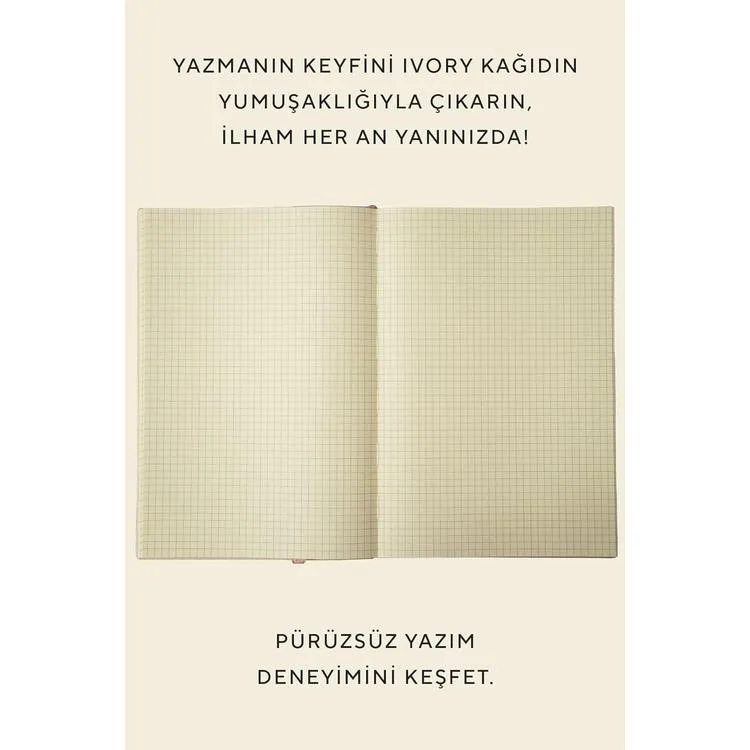 VICTORIA'S JOURNALS 1026 SOFTTONS ESNEK KAPAK B5 17x25cm 80gr. 128 YP. KREM KARELİ DEFTER PASTEL LİLA