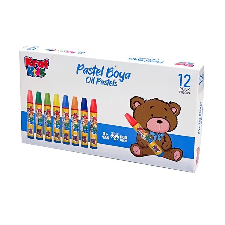 KRAF KIDS KK515 OIL PASTELS- PASTAL BOYA SETİ 12'Lİ KARTON KUTU