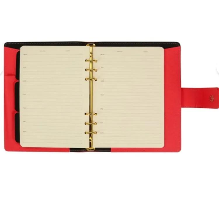 VICTORIA'S JOURNALS 124-1130 14.8x21cm SMYTH ORGANISER HAFTALIK TARİHSİZ AJANDA - KIRMIZI