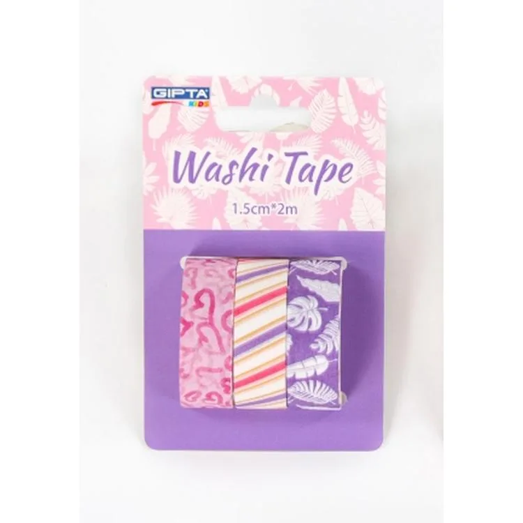 GIPTA K8917 GİFT TAPE RENKLİ KAĞIT BANT 3'LÜ KUTULU - 1.5MMx2M