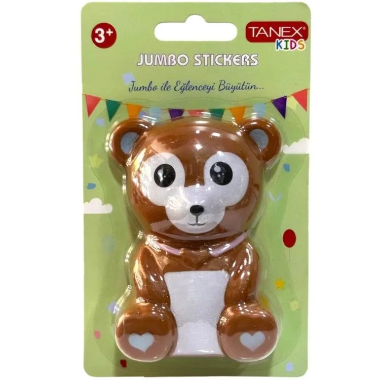 TANEX KIDS TNX-2701501 JUMBO STICKER - SQUISHY JUMBO PUFFY SEVİMLİ MAYMUN - 1 ADET