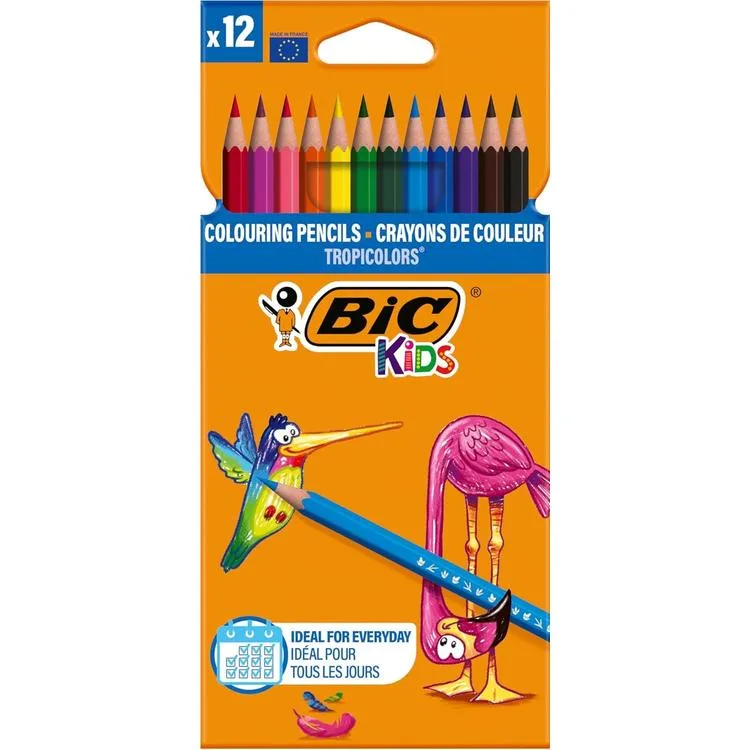 BİC KİDS TROPICOLORS TAM BOY 12'Lİ KURU BOYA - 83256611