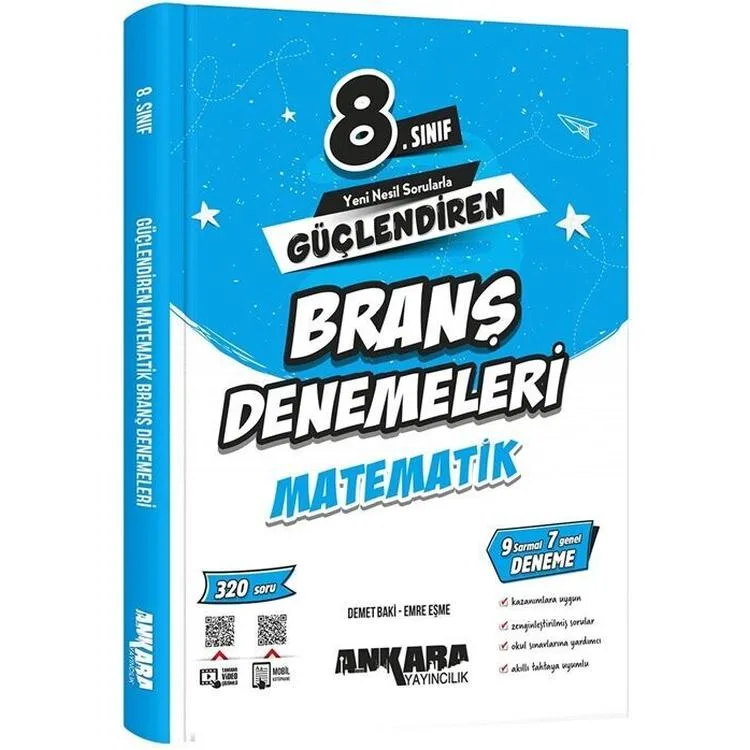 ANKARA YAYINLARI 8.SINIF GÜÇLENDİREN MATEMATİK BRANŞ DENEMELERİ