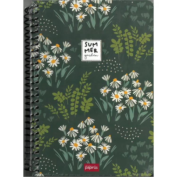 PAPİRÜS SUMMER SERT KAPAK SPİRALLİ 14X19 120YP. ÇİZGİLİ DEFTER