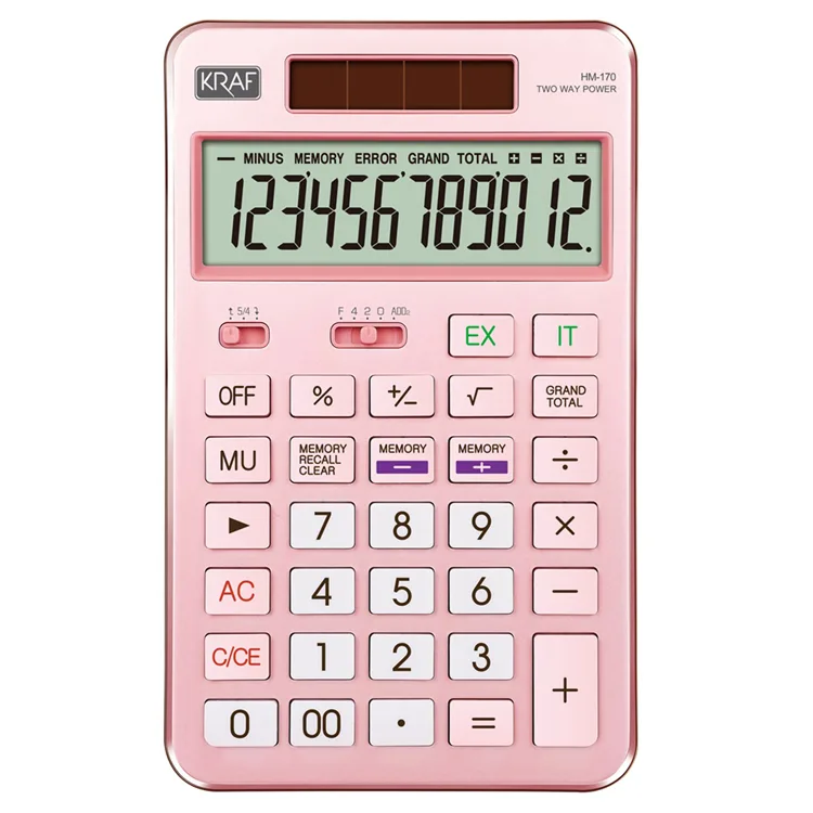 KRAF 12 HANE MASAÜSTÜ HESAP MAKİNESİ HM-170 PK