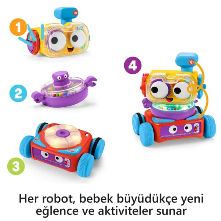 FISHER-PRICE 4'Ü 1 ARADA EĞLENCELİ ROBOT (TÜRKÇE-İNGİLİZCE) MTL-HCK43
