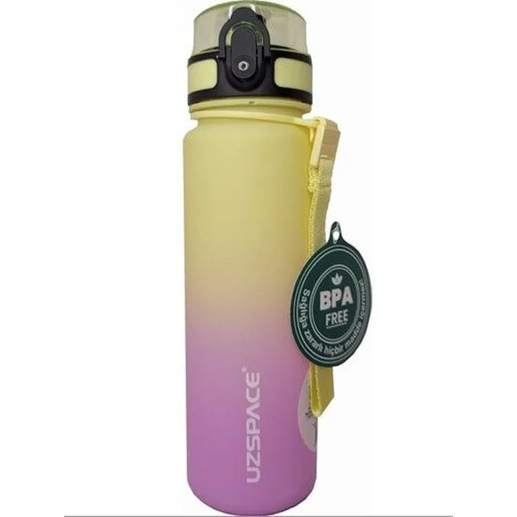 UZSPACE 3026-6 TRITAN SOFT TOUCH MATARA PİPETSİZ 500 ML GRADIENT RENK YELLOW-VIOLET