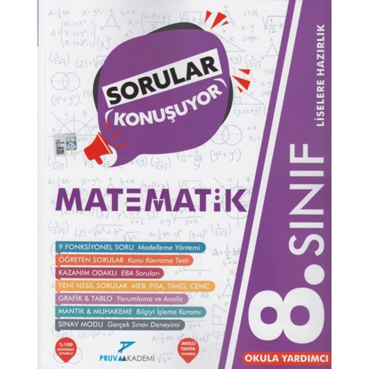 PRUVA 8. SINIF MATEMATİK SORULAR KONUŞUYOR SORU BANKASI