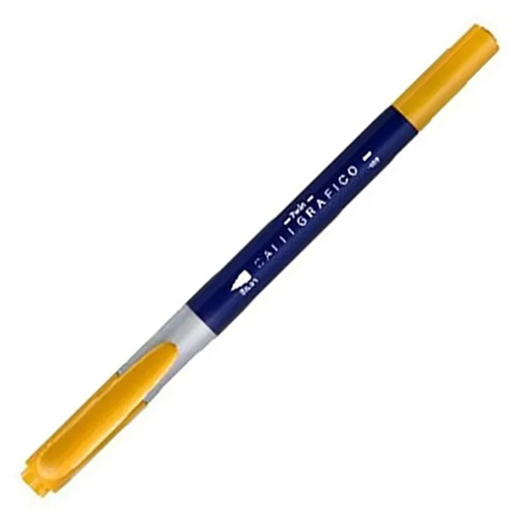 DONG-A FIRÇA UÇ ÇİFT TARAFLI KALİGRAFİ KALEMİ KROM SARI NO:07