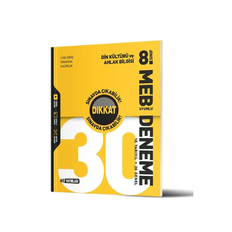 HIZ 8. SINIF MEB UYUMLU DİN KÜLTÜRÜ VE AHLAK BİLGİSİ 30'LU DENEME
