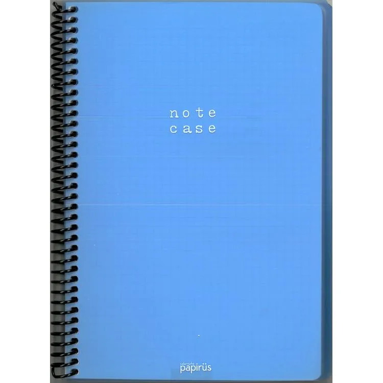 PAPİRÜS NOTE CASE PP. KAPAK SPİRALLİ 16X23 100YP. KARELİ DEFTER