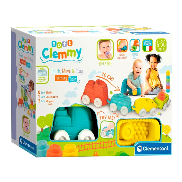 CLEMENTONI 17424 SOFT CLEMMY YUMUŞAK BLOK DUYUSAL TREN
