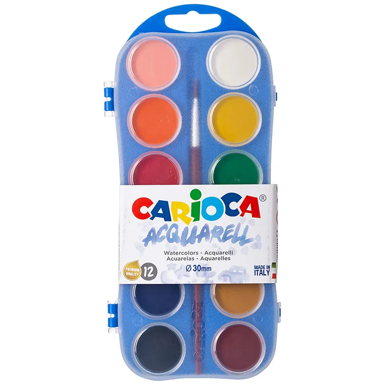 CARIOCA PLASTİK KUTULU SULU BOYA 30mm 12'L 42400