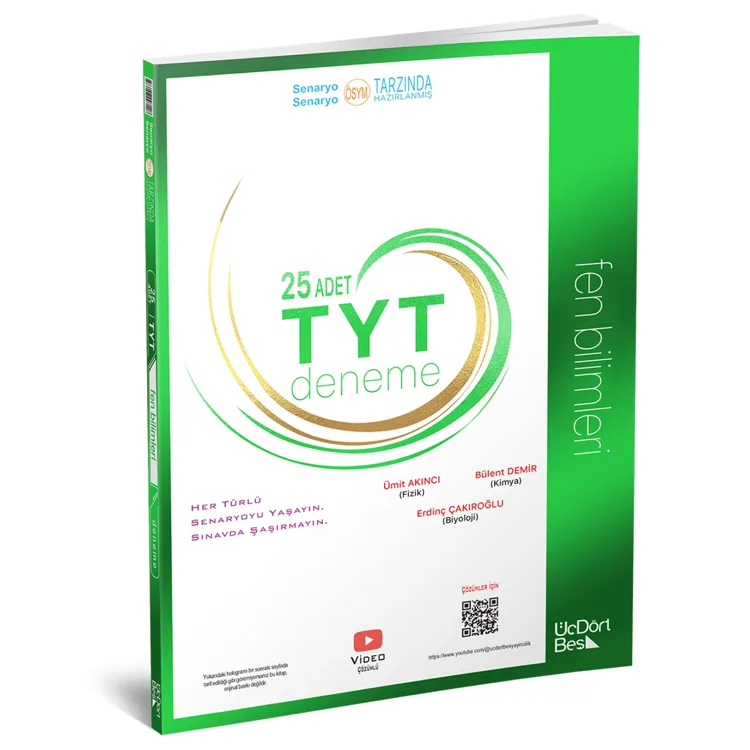 ÜÇDÖRTBEŞ TYT FEN BİLİMLERİ 25'Lİ DENEME